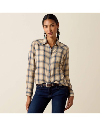 CHEMISE WESTERN AMERICAINE WRANGLER ARIAT STARS AND STRIPES