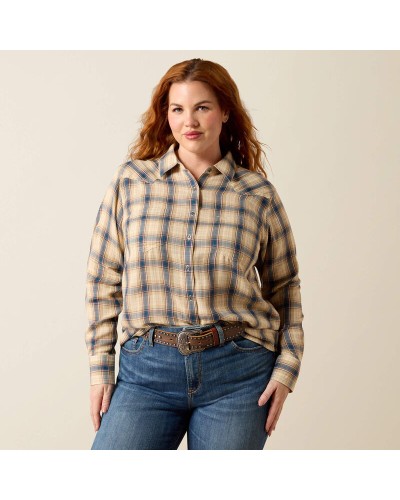 CHEMISE WESTERN AMERICAINE WRANGLER ARIAT STARS AND STRIPES