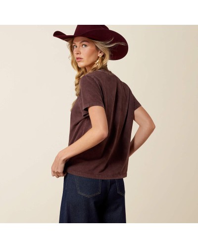 CHEMISE WESTERN AMERICAINE WRANGLER ARIAT TEE SHIRTSTARS AND STRIPES