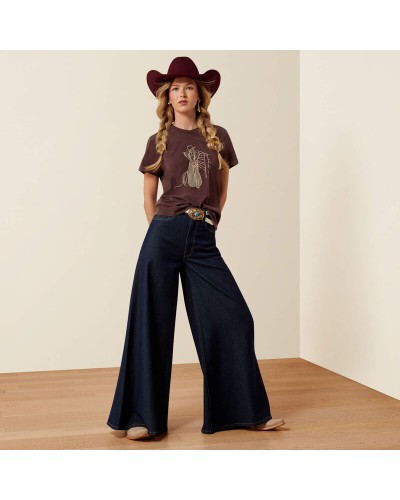 CHEMISE WESTERN AMERICAINE WRANGLER ARIAT TEE SHIRTSTARS AND STRIPES