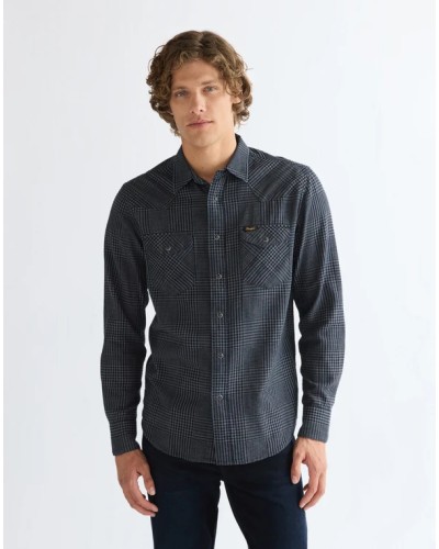 CHEMISE WESTERN AMERICAINE WRANGLER JACK DANIELS STARS AND STRIPES
