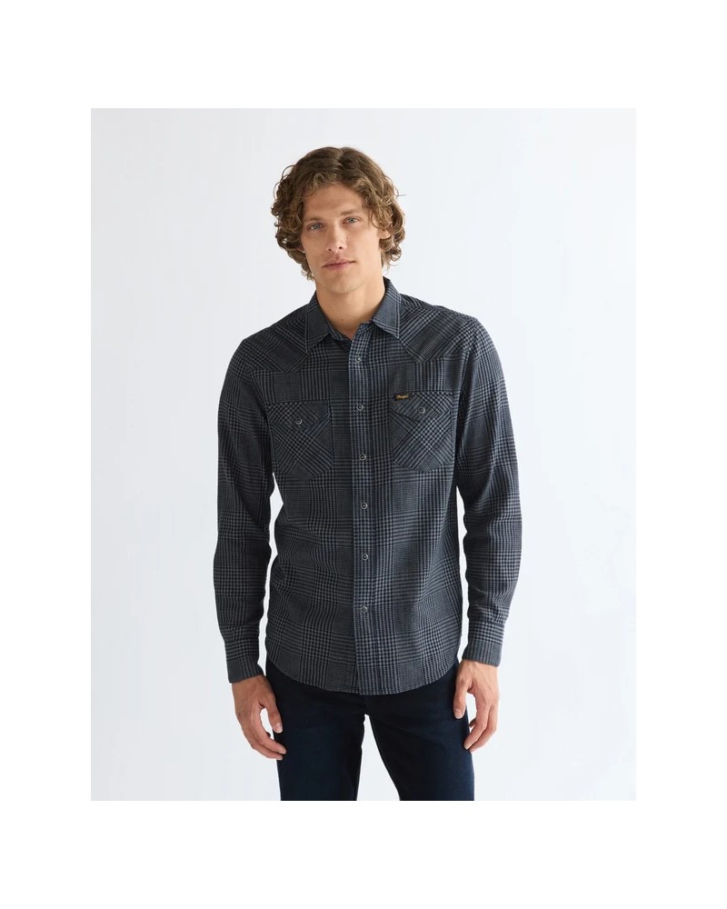 CHEMISE WESTERN AMERICAINE WRANGLER JACK DANIELS STARS AND STRIPES