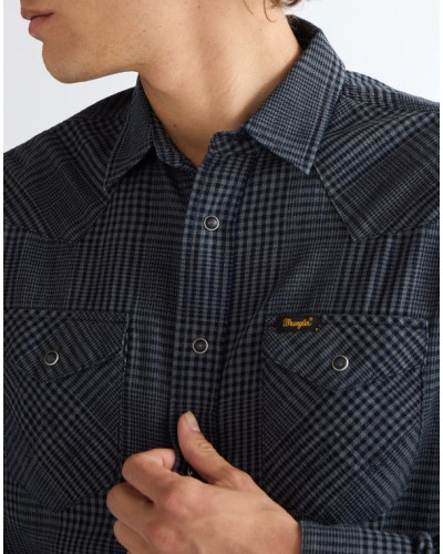CHEMISE WESTERN AMERICAINE WRANGLER JACK DANIELS STARS AND STRIPES