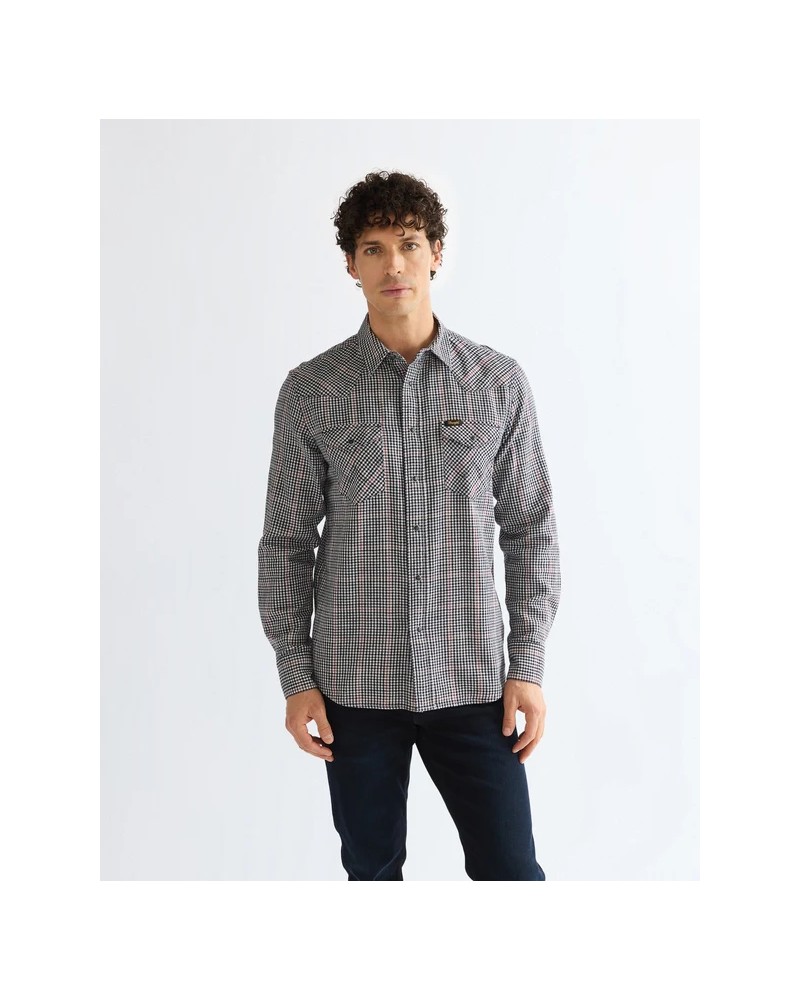 CHEMISE WESTERN AMERICAINE WRANGLER JACK DANIELS STARS AND STRIPES