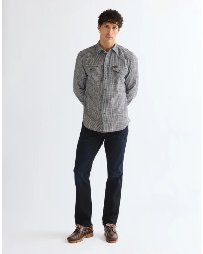 CHEMISE WESTERN AMERICAINE WRANGLER JACK DANIELS STARS AND STRIPES