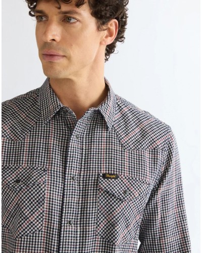 CHEMISE WESTERN AMERICAINE WRANGLER JACK DANIELS STARS AND STRIPES
