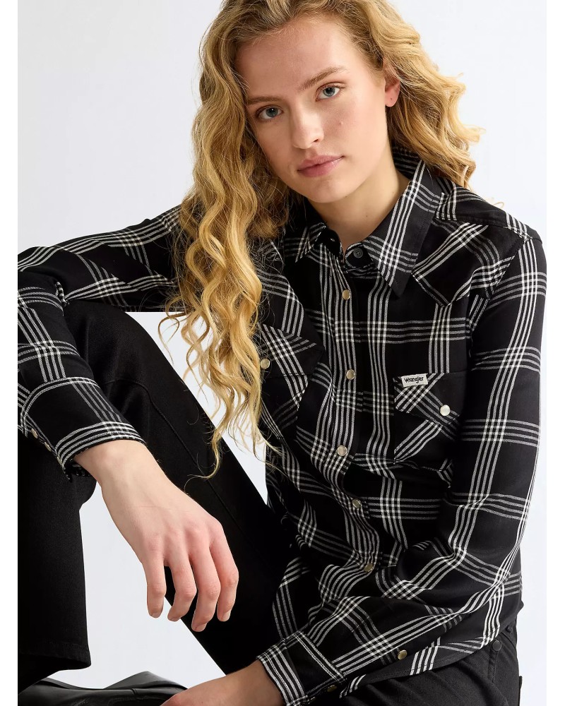 CHEMISE WESTERN AMERICAINE WRANGLER JACK DANIELS STARS AND STRIPES