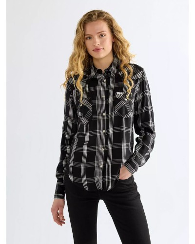 CHEMISE WESTERN AMERICAINE WRANGLER JACK DANIELS STARS AND STRIPES