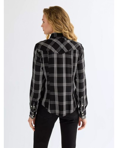 CHEMISE WESTERN AMERICAINE WRANGLER JACK DANIELS STARS AND STRIPES