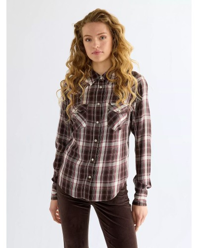CHEMISE WESTERN AMERICAINE WRANGLER JACK DANIELS STARS AND STRIPES