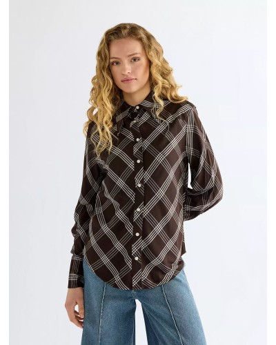 CHEMISE WESTERN AMERICAINE WRANGLER JACK DANIELS STARS AND STRIPES