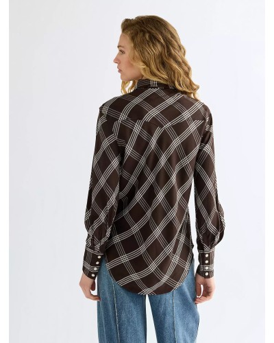 CHEMISE WESTERN AMERICAINE WRANGLER JACK DANIELS STARS AND STRIPES