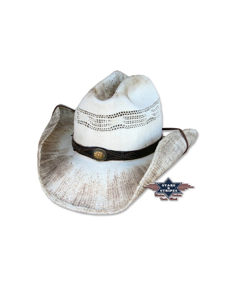 CHAPEAU PAILLE FEUTRE CUIR COWBOY RANCH EQUITATION WESTERN COUNTRY