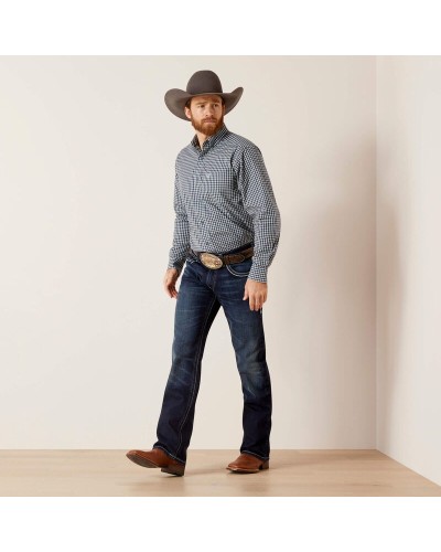 CHEMISE WESTERN AMERICAINE WRANGLER JACK DANIELS STARS AND STRIPES