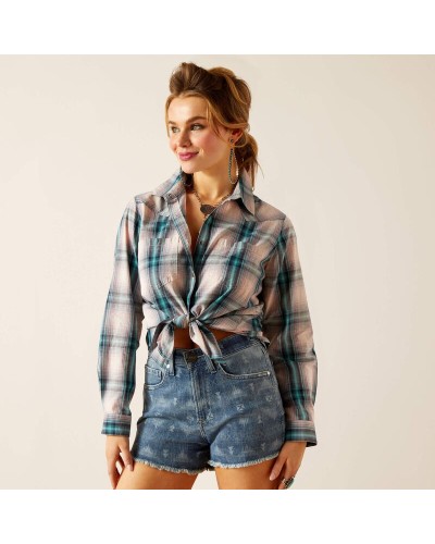 CHEMISE WESTERN AMERICAINE WRANGLER JACK DANIELS STARS AND STRIPES