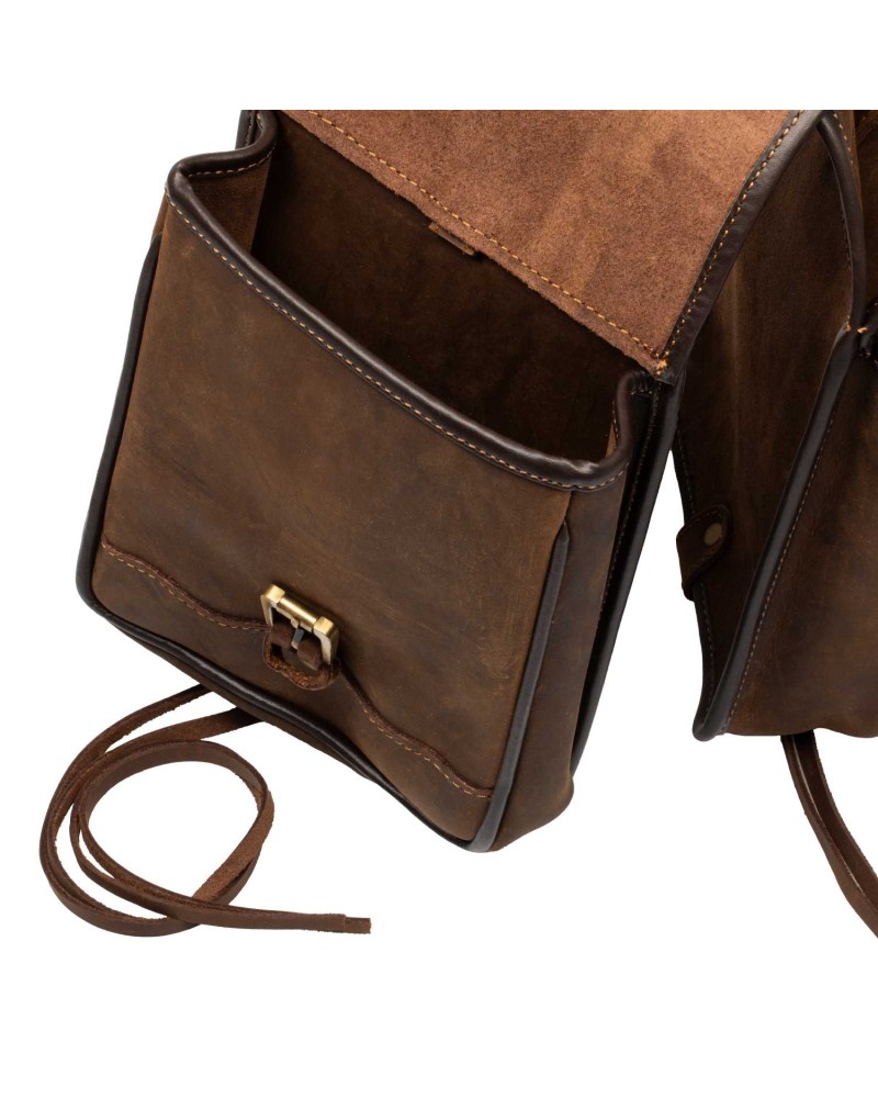 Sacoche de selle de cheval en cuir véritable Western design