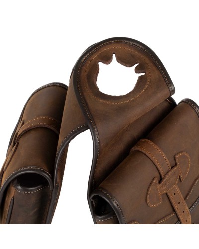 sacoche cuir bagagerie western selle américaine TOUGH ONE