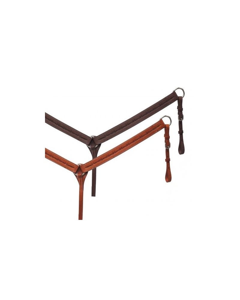 Selle, bridon et col de poitrine Cuir véritable 16 po Marron