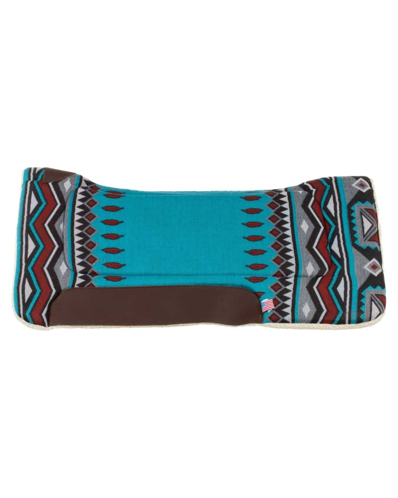 TAPIS WESTERN CHEVAL EQUITATION QUARTER HORSE BURIONI LAINE VIERGE