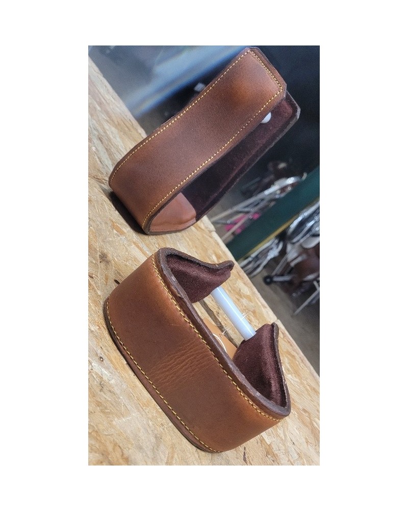 ETRIER WESTERN CHEVAL EQUITATION BOIS CUIR REWHIDE ALU SELLE AMERICAINE