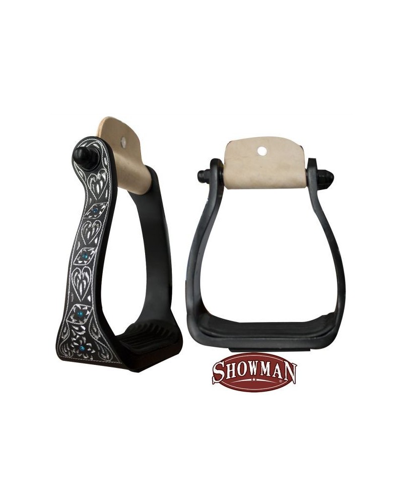 ETRIER WESTERN CHEVAL EQUITATION BOIS CUIR REWHIDE  GUETRE AMERICAINE