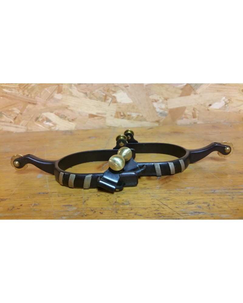 eperon western equitation cheval randonnee pools lanière courroie usa spur straps