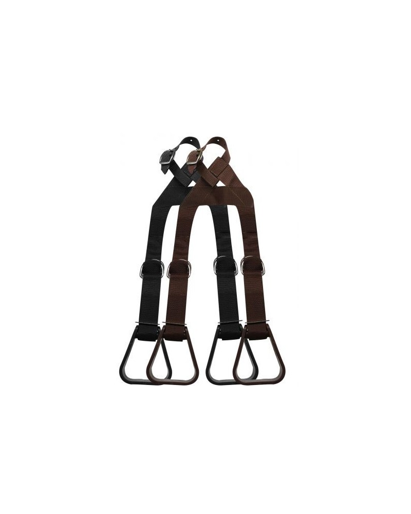 ETRIER WESTERN CHEVAL EQUITATION BOIS CUIR REWHIDE ALU SELLE AMERICAINE