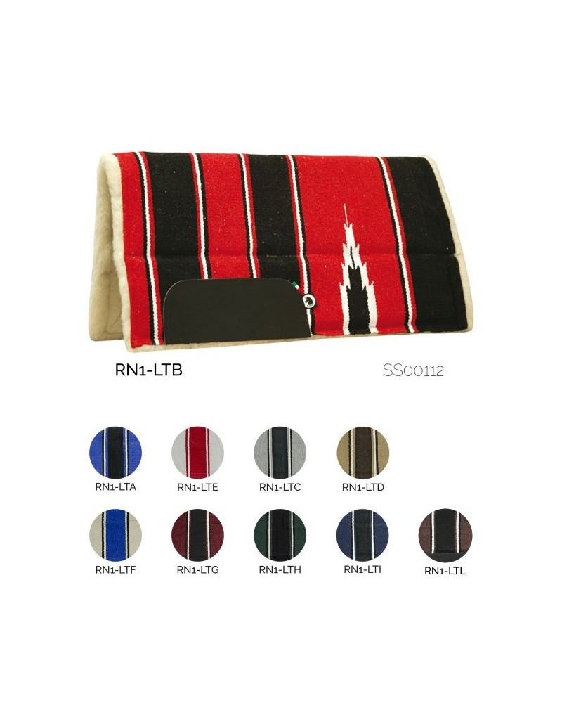 TAPIS WESTERN CHEVAL EQUITATION QUARTER HORSE BURIONI LAINE VIERGE