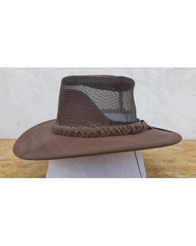 CHAPEAU GOLF MESH H'WEST BROWN
