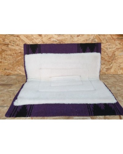 TAPIS WESTERN CHEVAL EQUITATION QUARTER HORSE BURIONI LAINE VIERGE